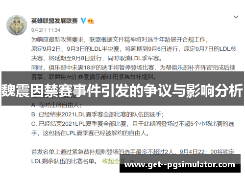 魏震因禁赛事件引发的争议与影响分析